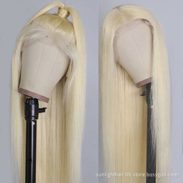 Wholesale price good quality brazilian real human hair hd lace frontal body wave long hair 613 lace front human hair wig